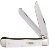 Case & Sons Cutlery Co. Case Trapper, Carbon Steel, Smooth White Handle