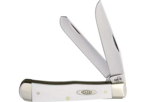 Case & Sons Cutlery Co. Case Trapper, Carbon Steel, Smooth White Handle