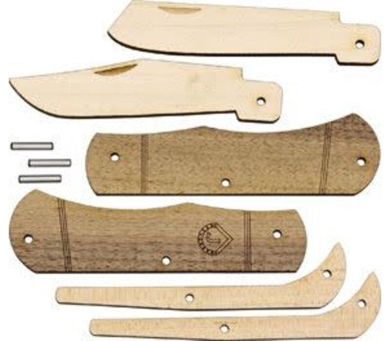 JJ'S Knife Kit Wooden Trapper Knife Kit