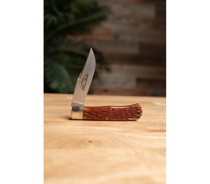 (Consignment) Remington/GEC R1342SB Lockback, Jigged Bone, 1095 HC