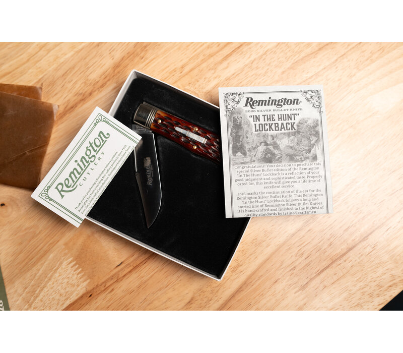 (Consignment) Remington/GEC R1342SB Lockback, Jigged Bone, 1095 HC