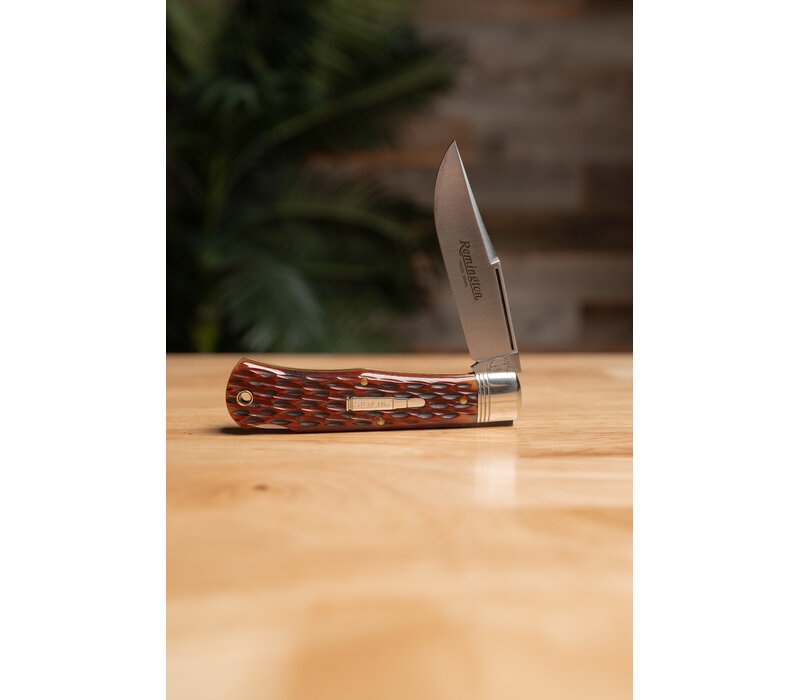 (Consignment) Remington/GEC R1342SB Lockback, Jigged Bone, 1095 HC