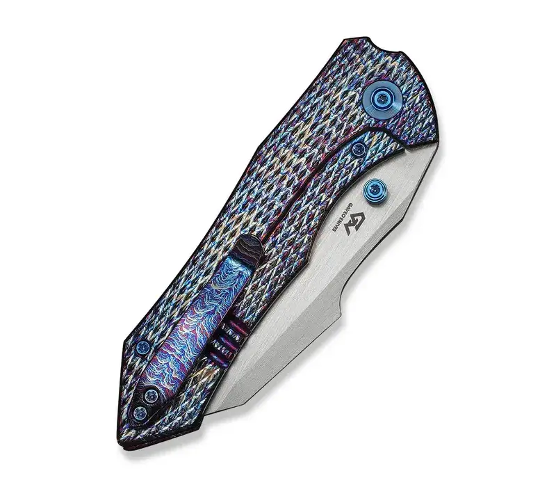 WE Knife High-Fin XL, Anodized Titanium Handle, CPM 20CV