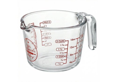 HIC HIC, Mrs. Anderson's Baking Glass Measuring Cup, 2 Cup