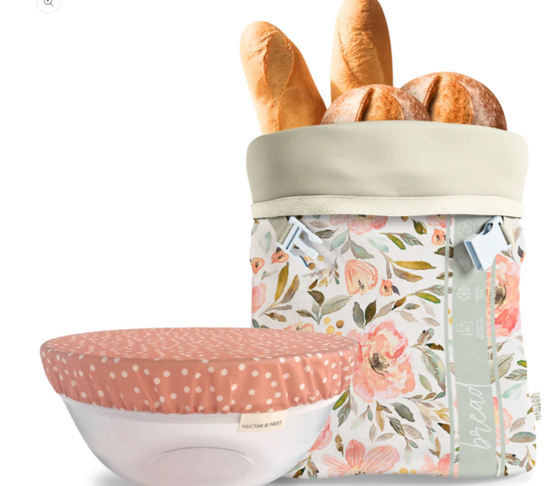 Nectar and Nest Artist Series Bread Baker Set, Sweetpea Garden