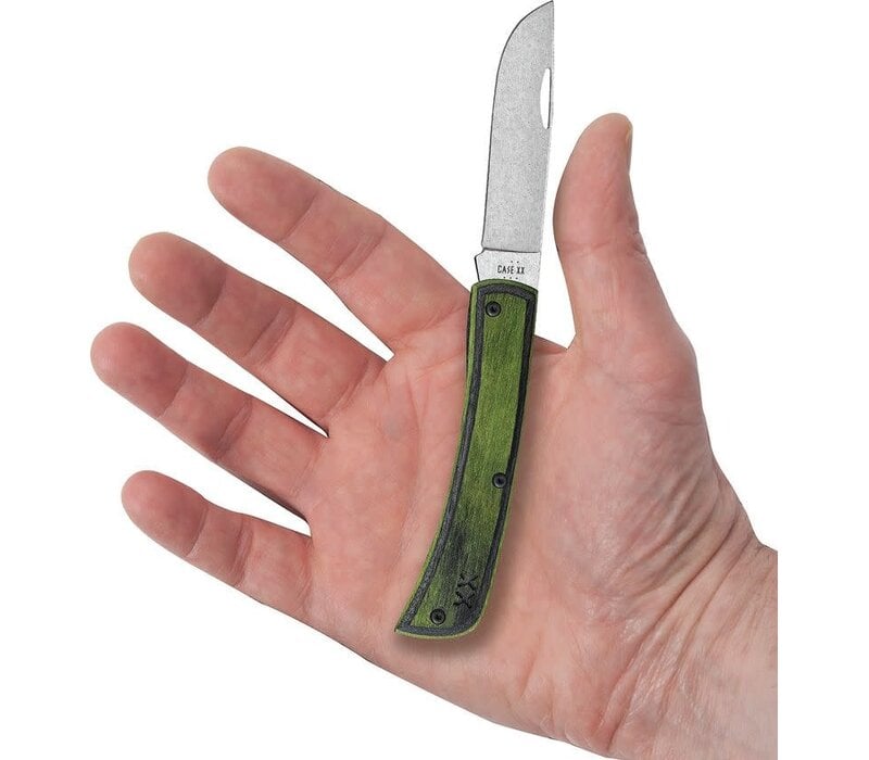 Case Crossroads Sod Buster Jr CPM S35VN, Black and Green Wood