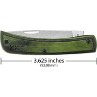 Case Crossroads Sod Buster Jr CPM S35VN, Black and Green Wood