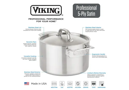 Clipper Corp/Viking Viking Professional 5-Ply 10pc Cookware Set, Nonstick Skillets