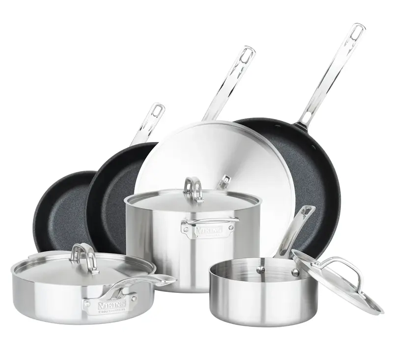 Viking Professional 5-Ply 10pc Cookware Set, Nonstick Skillets