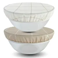 Nectar and Nest Beeswax Bowl Covers (Large 10", Twill) Set of 2