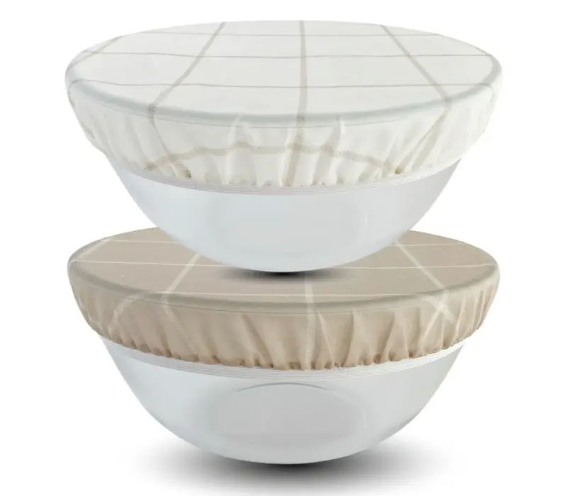 Nectar and Nest Beeswax Bowl Covers (Large 10", Twill) Set of 2