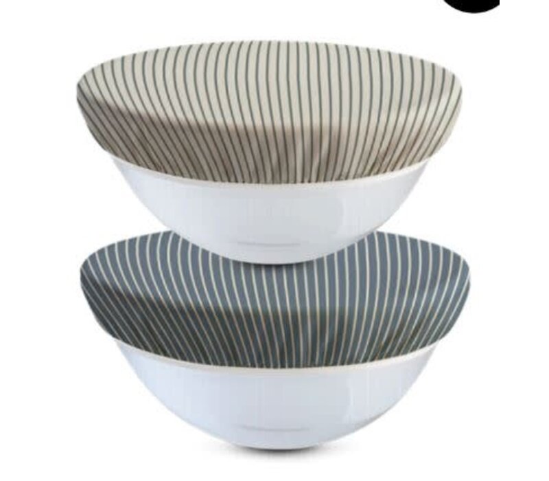 Nectar and Nest Beeswax Bowl Covers (X-Large 12", Stripes) Set of 2
