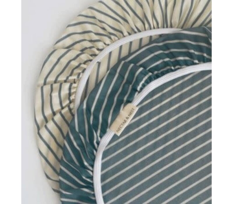 Nectar and Nest Beeswax Bowl Covers (X-Large 12", Stripes) Set of 2