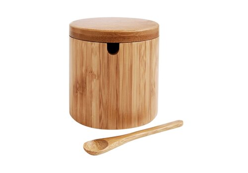 HIC HIC Kitchen Salt Box with Lid and Spoon, 7oz