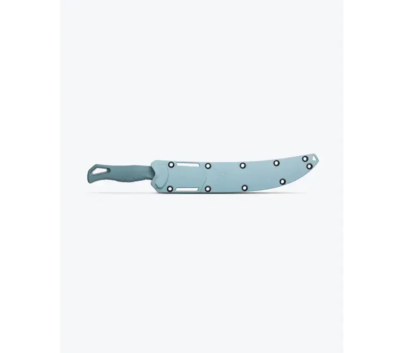 Benchmade, Fishcrafter Depth Blue Santoprene 9" Trailing point, CPM Magnacut