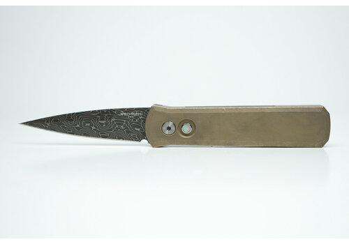 Pro-Tech Knives, LLC Pro-Tech, 2026 Godson, AlBronze Handle, "Vines & Roses" Stainless Damascus