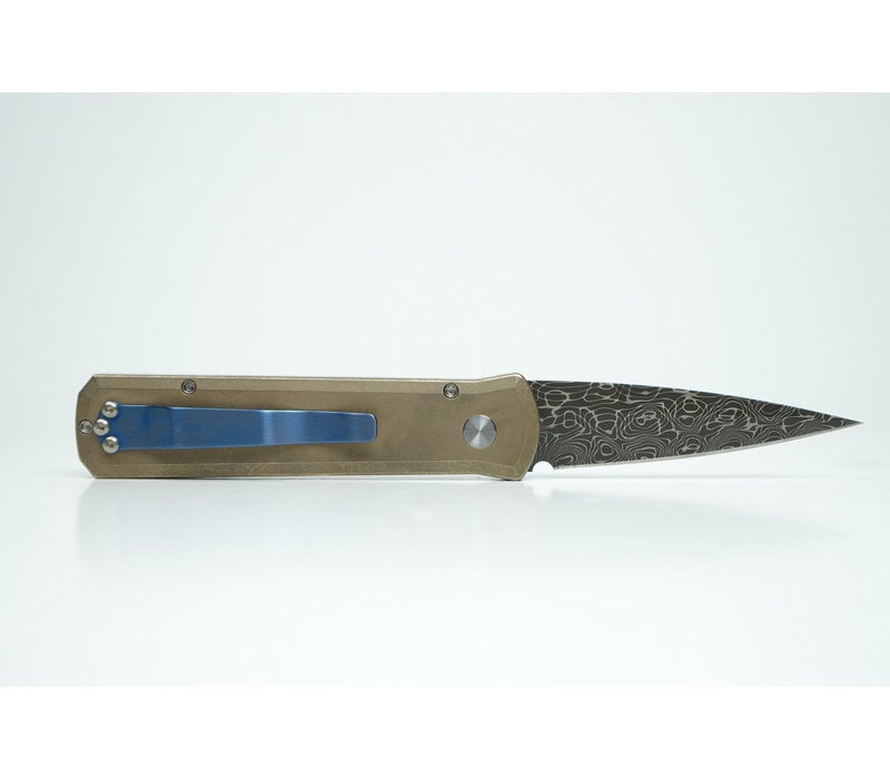 Pro-Tech, 2026 Godson, AlBronze Handle, "Vines & Roses" Stainless Damascus