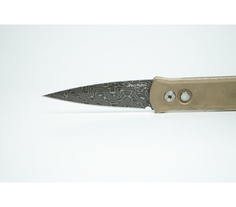 Pro-Tech, 2026 Godson, AlBronze Handle, "Vines & Roses" Stainless Damascus