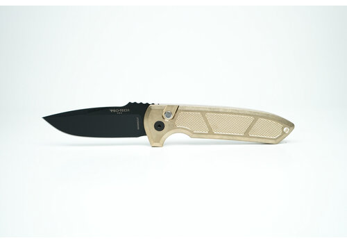 Pro-Tech Knives, LLC Pro-Tech, Rockeye Auto, Textured AlBronze Handle, DLC Magnacut