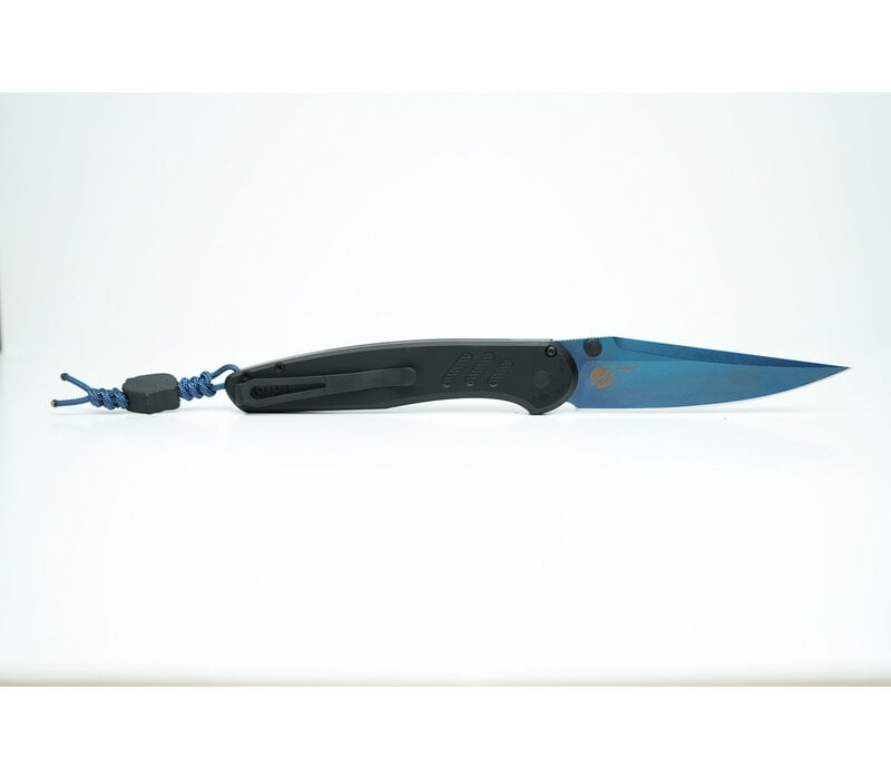 Pro-Tech Avalon Black Aluminum and Sapphire Blue Blade, Magnacut