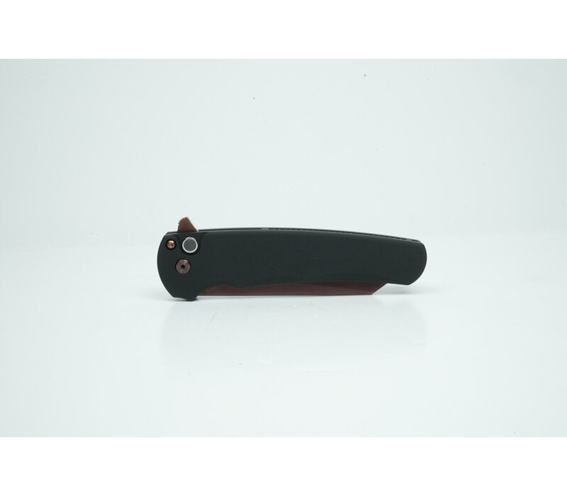 Pro-Tech, Malibu Black Handle, Copper Rose Magnacut Steel