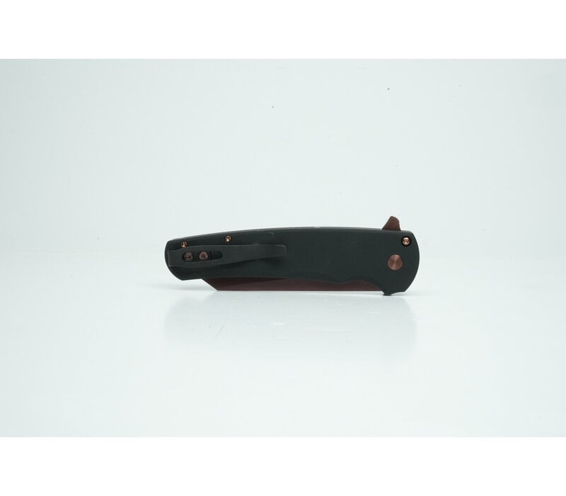 Pro-Tech, Malibu Black Handle, Copper Rose Magnacut Steel