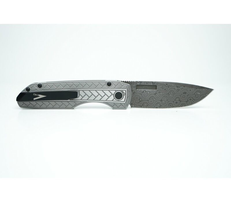Pro-Tech 2026 Synapse 2 Custom 002 17-4 Steel Herringbone Handle, Damascus