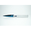 Pro-Tech, Godfather silver aluminum, sapphire blue 154CM blade