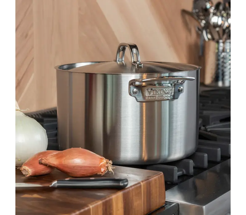 Viking, Professional Stock Pot 5ply, 8qt with satin finish