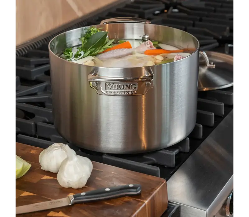 Viking, Professional Stock Pot 5ply, 8qt with satin finish