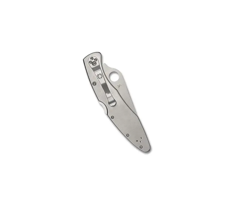 Spyderco Police Model, Stainless Handle, Plain Edge VG10