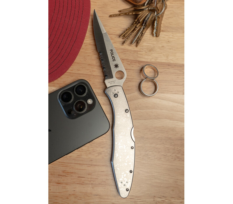 Spyderco, Police Model, Stainless Handle, VG-10 ComboEdge