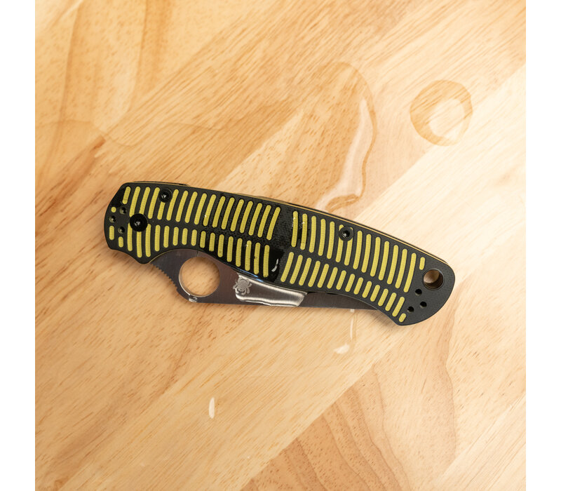Spyderco Para Military 2 Salt Yellow and Black G10, MagnaCut