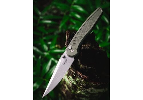 Pro-Tech Knives, LLC Pro-Tech, Avalon Thumb Stub Green Aluminum, Magnacut Steel