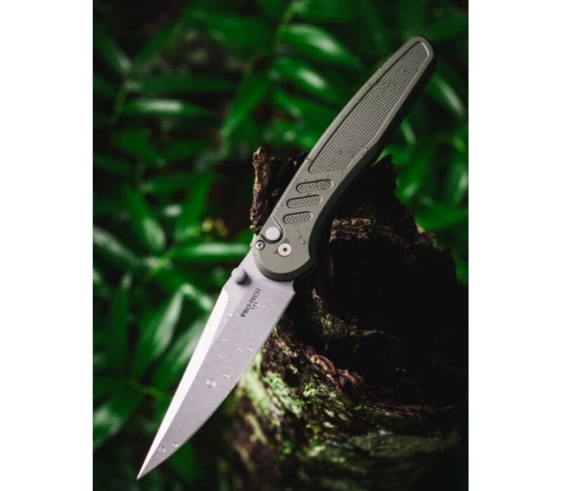 Pro-Tech, Avalon Thumb Stub Green Aluminum, Magnacut Steel
