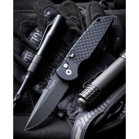 Pro-Tech, Tactical Response 3 Fish Scale Hande, Black 154CM