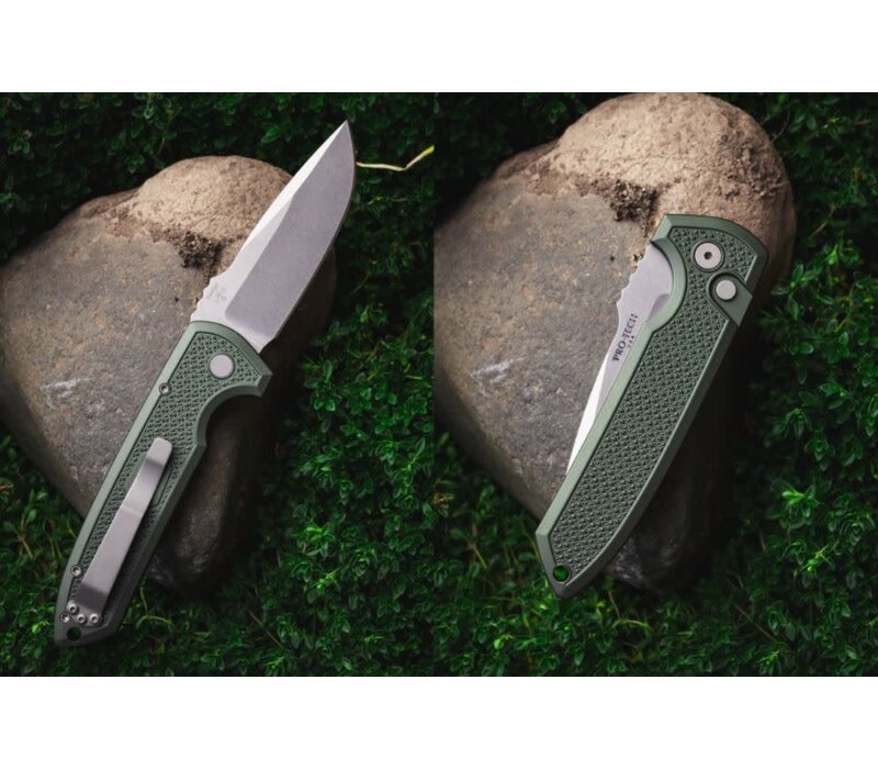 Pro-Tech, Rockeye Auto, Textured Green Handle, Magnacut