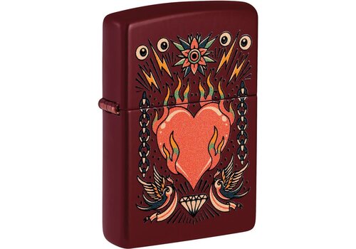 Zippo Zippo, Tattoo Heart Design Lighter