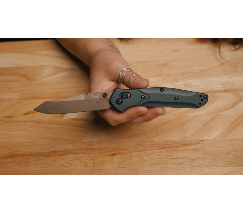 Benchmade Osborne, Taiga Green Aluminum, S90V Steel