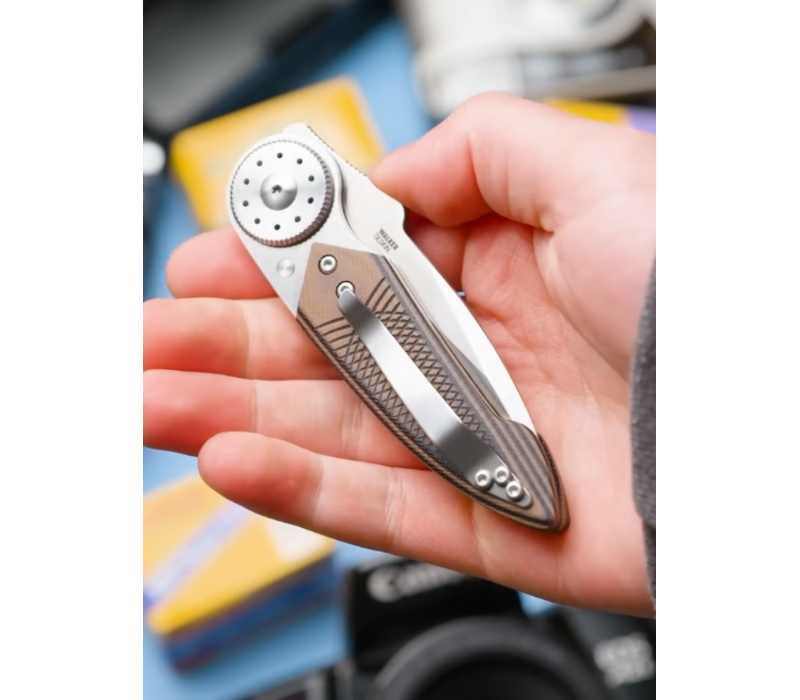 CRKT, Walker Blade Lock 14C28N, Stainless with G-10 Overlay