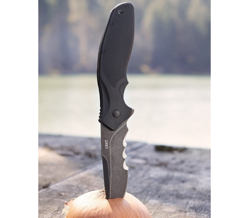 CRKT Shenanigan Assisted Black, Veff Serrations