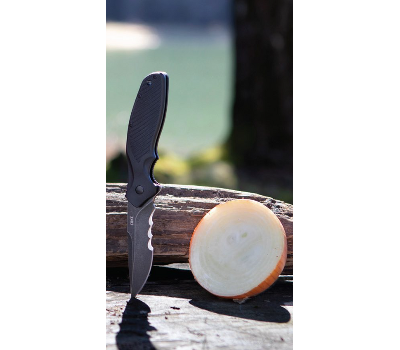 CRKT Shenanigan Assisted Black, Veff Serrations