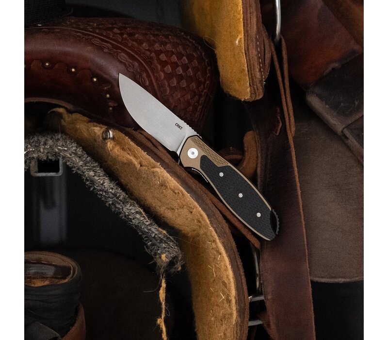 CRKT Jake Liner Lock, Bronze Aluminum, Black G10 Inlay