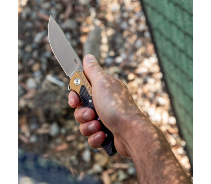 CRKT Jake Liner Lock, Bronze Aluminum, Black G10 Inlay