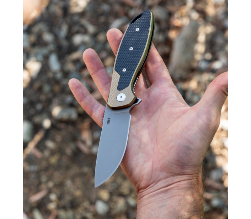 CRKT Jake Liner Lock, Bronze Aluminum, Black G10 Inlay