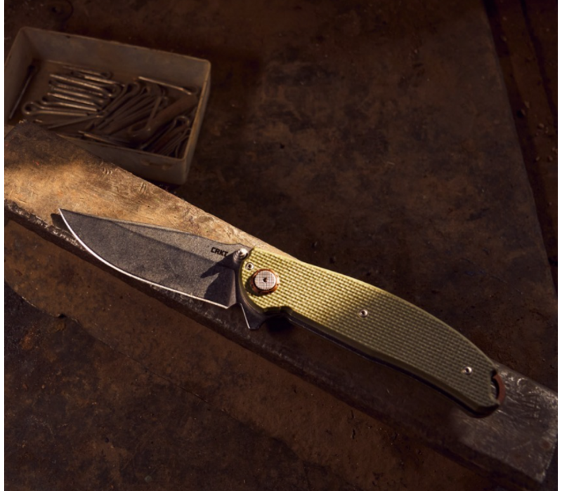 CRKT Butte Deadbolt, OD Green G10 Handle, D2 Steel
