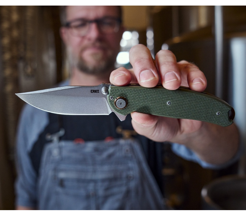 CRKT Butte Deadbolt, OD Green G10 Handle, D2 Steel