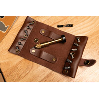 CRKT Hex Bit Driver with Leather Tool Roll