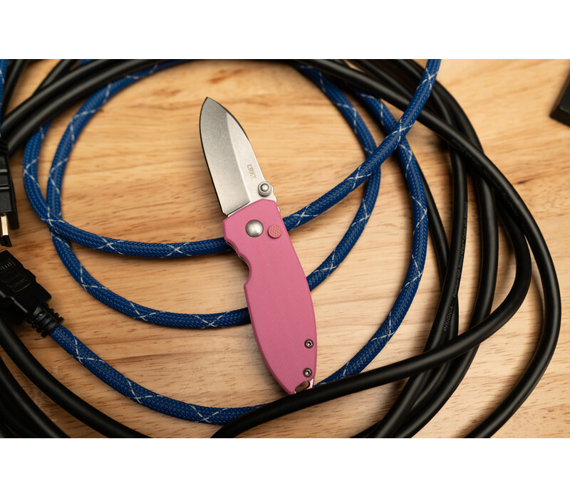 CRKT, Squid Button Lock Rose Quartz 14C28N Steel