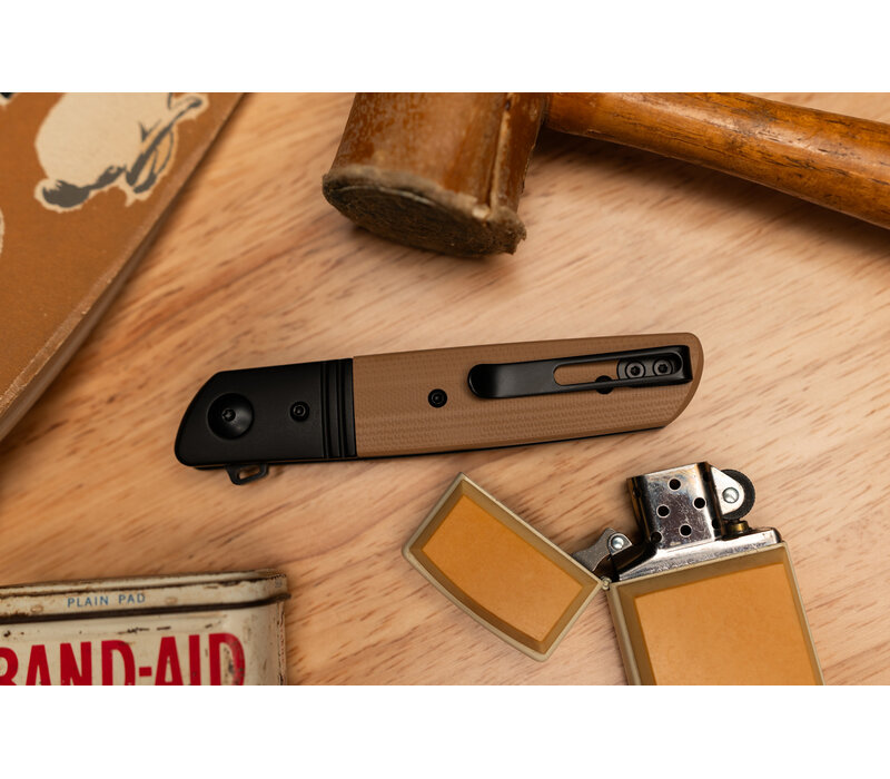CRKT, Bamboozled Assisted Brown G10 & Stainless Bolster, D2 Steel